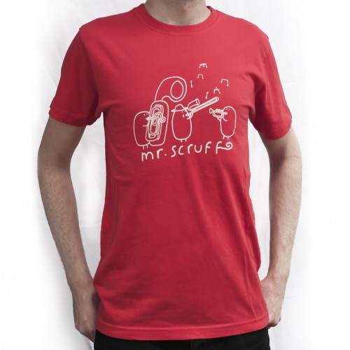 Mens Red 'Brass Band' T-Shirt - 